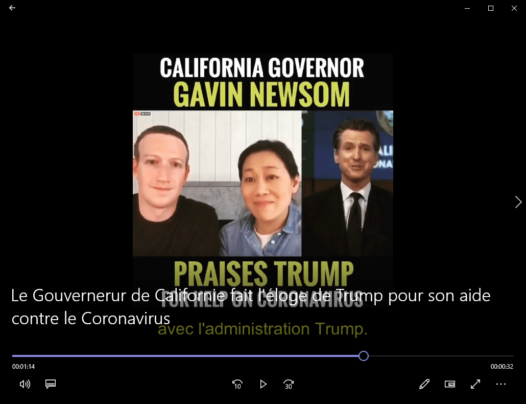 Le Gouverneur de Californie fait l'éloge de Trump pour son aide contre le Coronavirus