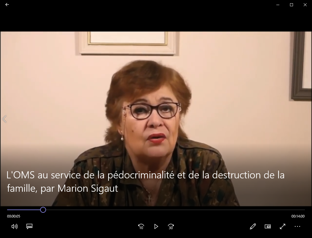 L'OMS au service de la pédocriminalité et de la destruction de la famille, par Marion Sigault