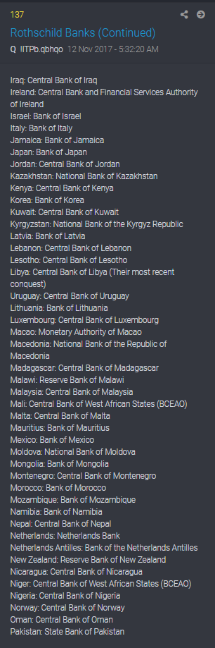 Rothschild banks Qmap 137
