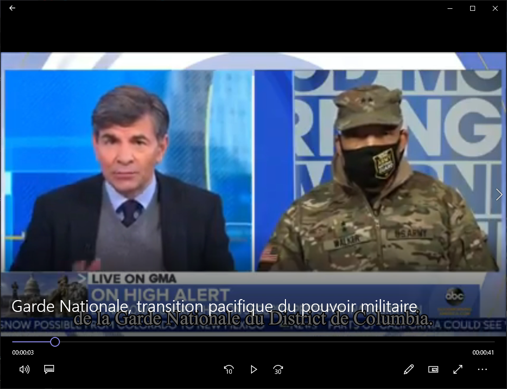 Garde Nationale, transition pacifique du pouvoir militaire