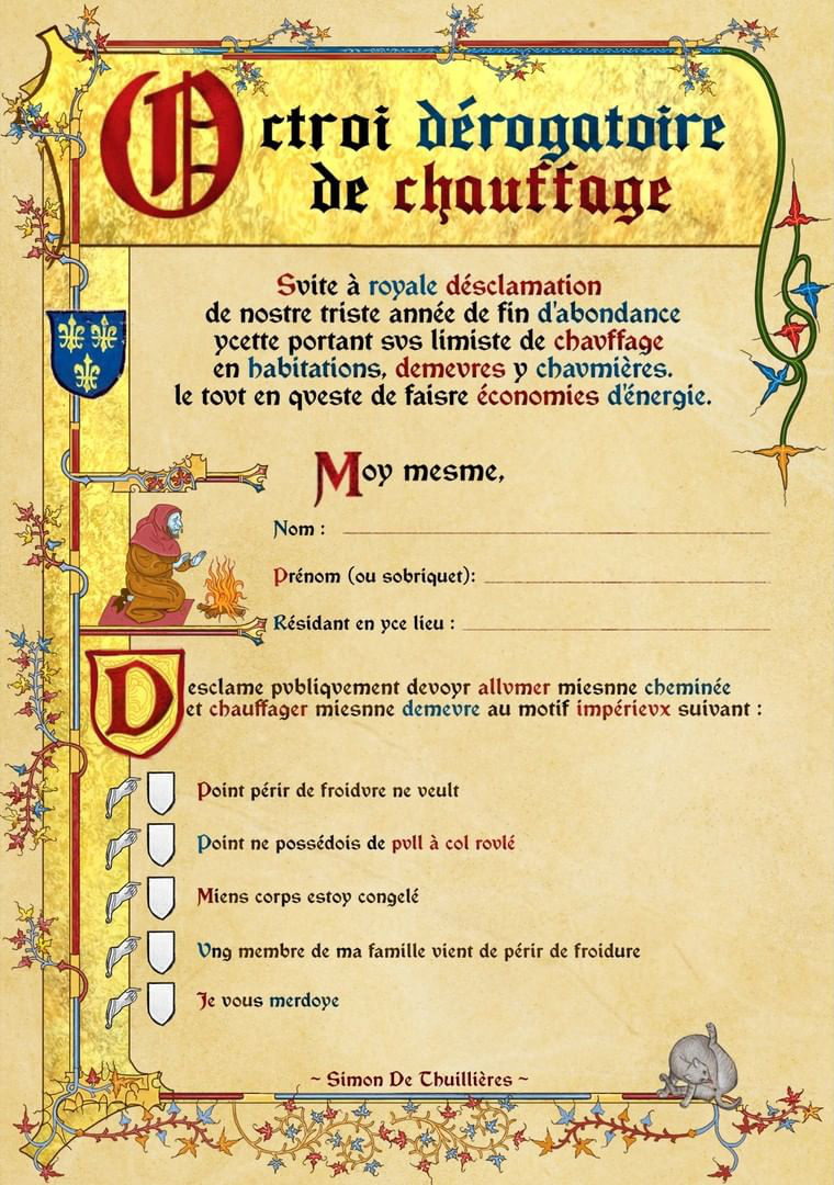 Octroi dérogatoire de chauffage